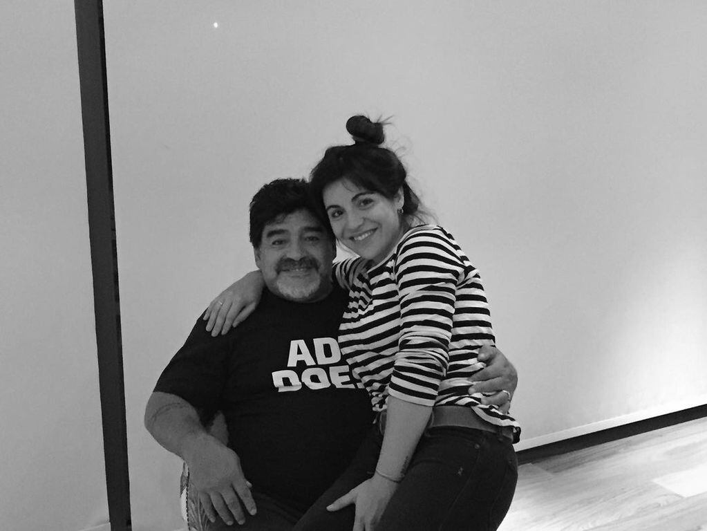 Gianinna Maradona y Diego.