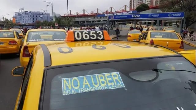 Taxistas anti Uber en Córdoba