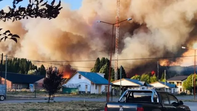Fotos del incendio en Chubut
