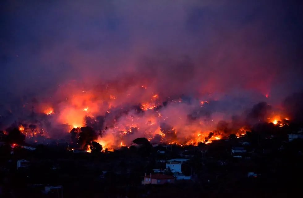 Foco de incendio en Rafina, cerca de Atenas (Web)