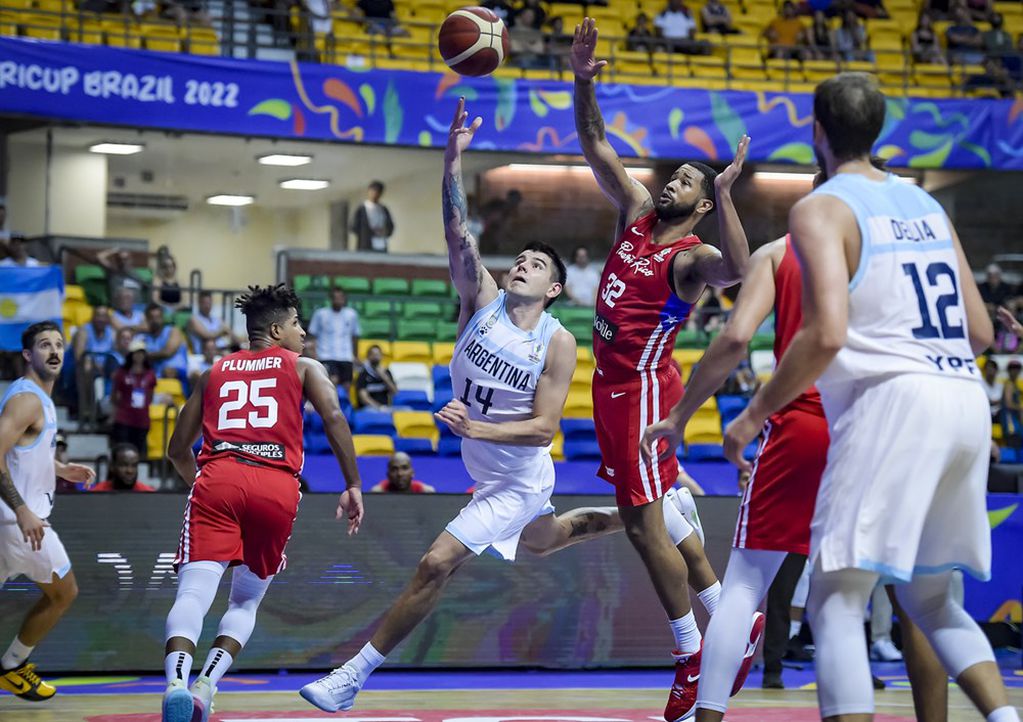 El alero santiagueño Gabriel Deck es el goleador de la selección en la AmeriCup con una media de 20,5 puntos. (Fiba)