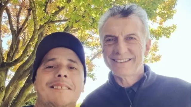 La selfie de El Dipy junto a Mauricio Macri