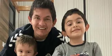 "Pulga" Rodríguez y sus hijos Bautista y Milo