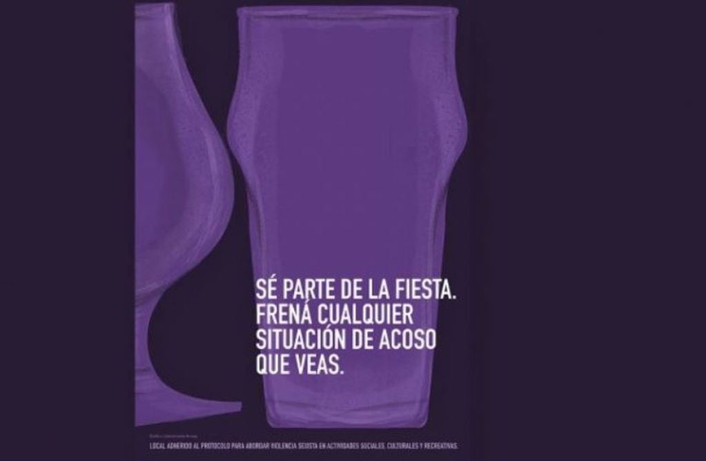 Algunos bares de Paraná se suman a la campaña contra la violencia sexista
