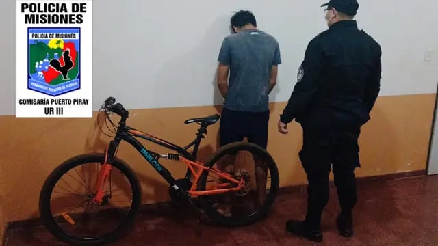 Quedó detenido tras sustraer una bicicleta en Puerto Piray