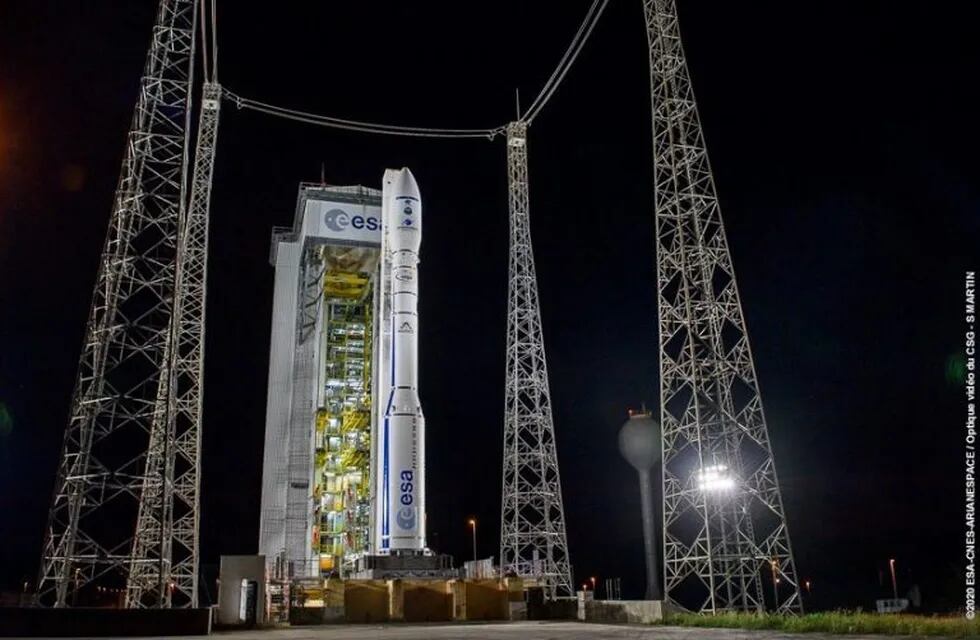 Cohete Vega con el satélite \