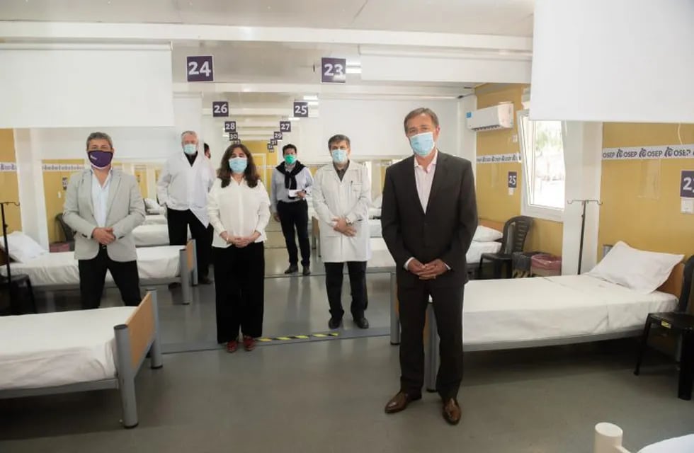 Inauguraron un Sistema Modular Sanitario en el Hospital El Carmen, Mendoza. Rodolfo Suarez