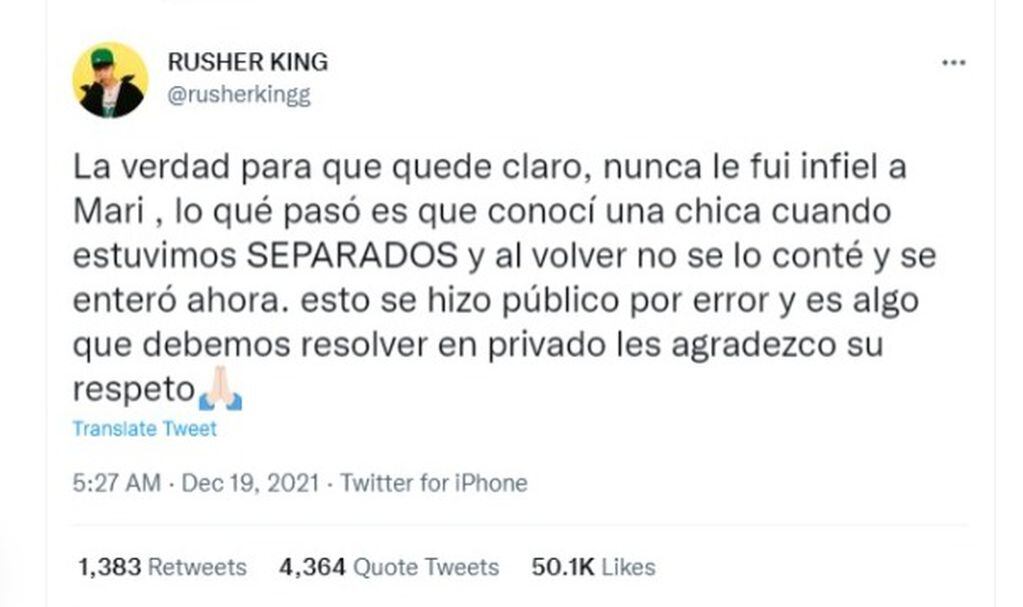 María Becerra lanzó polémicos tweets tras dejar de seguir a su novio  Rusherking en redes sociales Argentina Celebs nndc, TVMAS