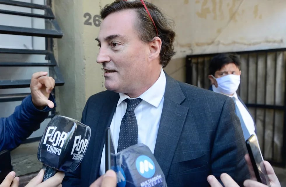 Miguel Baudry, actual pareja de Verónica Ojeda, asistió a la fiscalía de San Isidro por la investigación sobre la muerte de Diego Maradona. (Clarín)