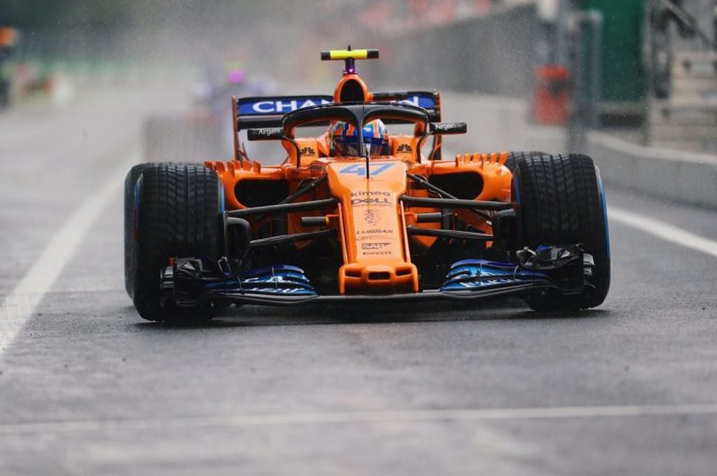 Norris, ensayando como piloto de reserva de McLaren durante la presente temporada de F1.