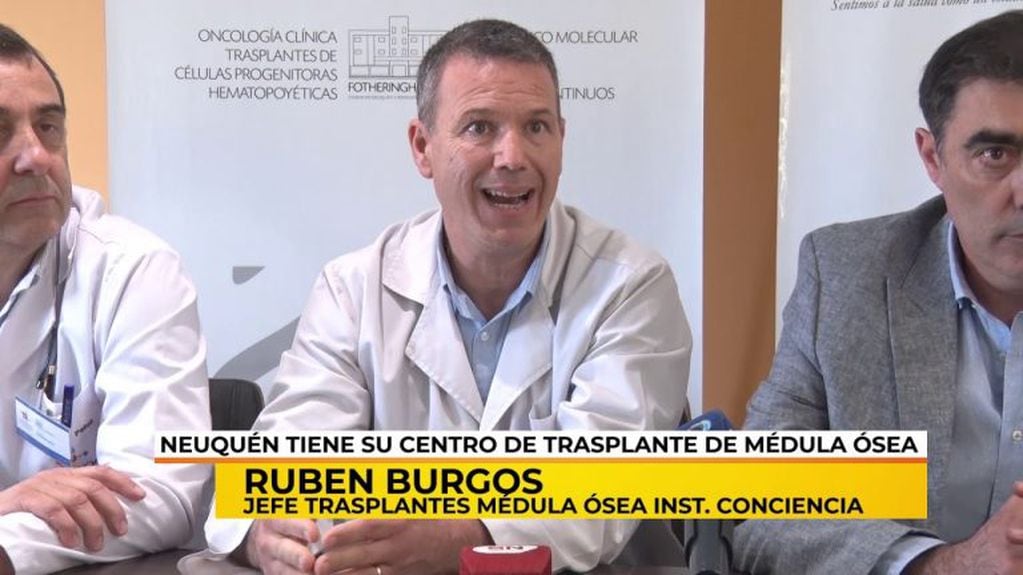 Jefe de la Unidad de Trasplante de Médula del Instituto patagónico, Rubén Burgos (web).