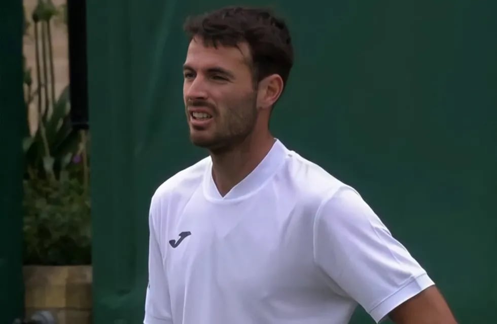 Juan Ignacio Londero quedó eliminado en primera ronda de Wimbledon. (@ESPNTenis)