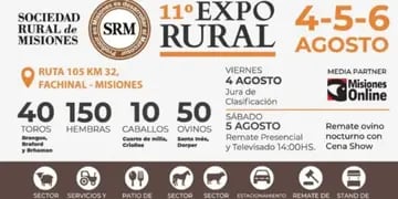 Todo listo para disfrutar de una nueva edición de la Expo Rural de Misiones
