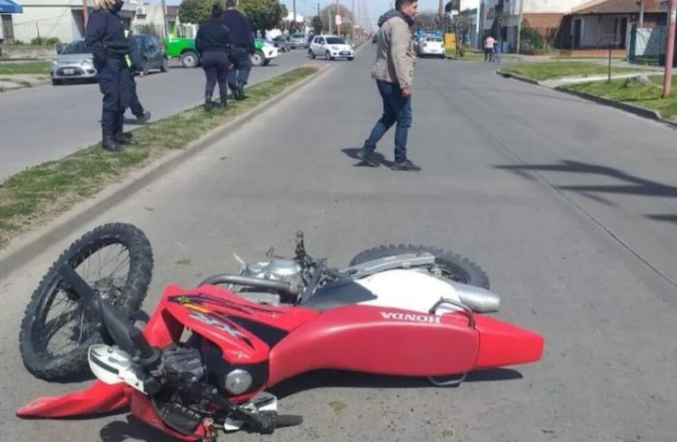 Accidente moto Azul