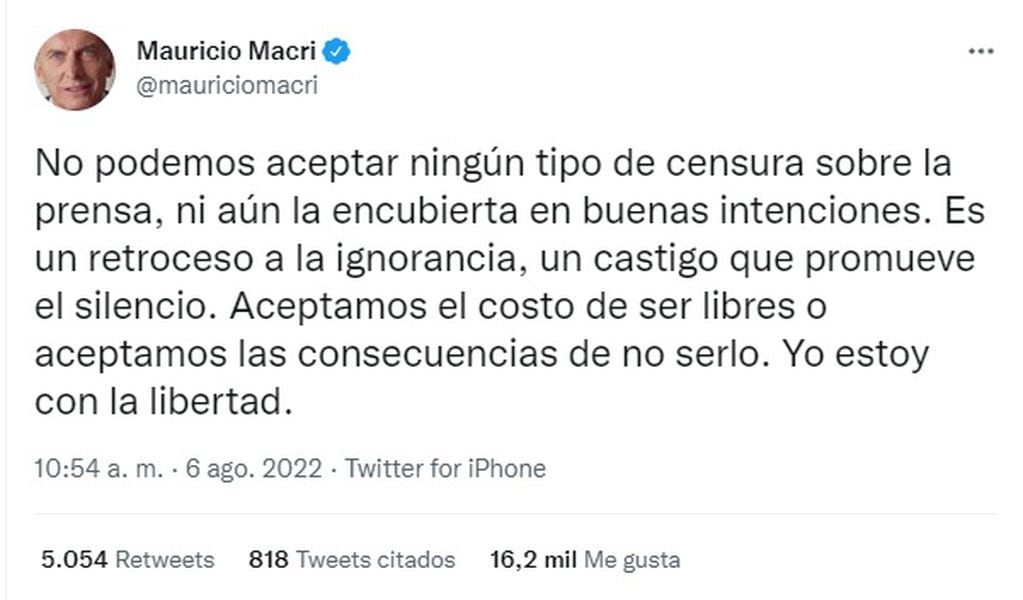 Macri defendió a Viviana Canosa