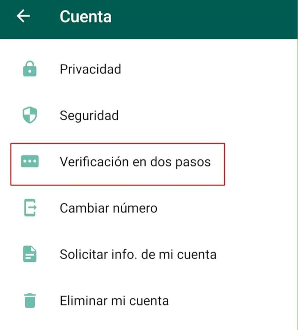 Verificación en dos pasos en WhatsApp para evitar estafas
