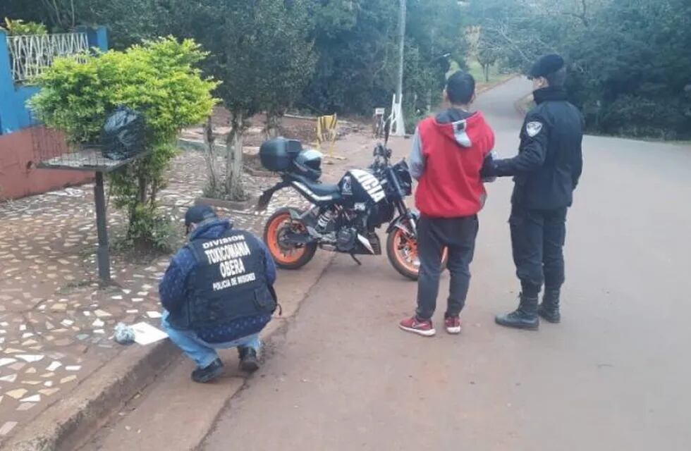Motociclista detenido en Oberá