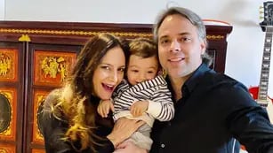 Luciana Aymar y Fernando González se sacaron una foto con su hijo