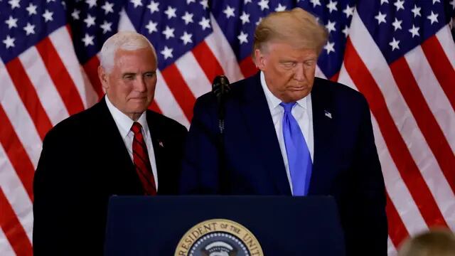 Donald Trump y Mike Pence después de las elecciones de 2020