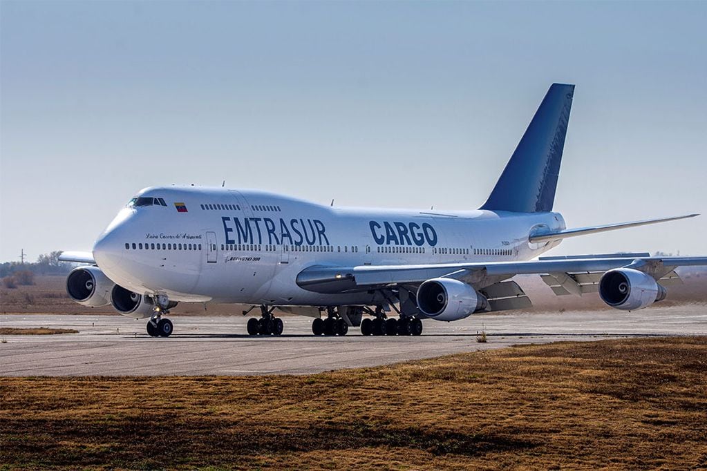 La aeronave de Emtrasur pasó casi dos años varada en Ezeiza. Foto: AP