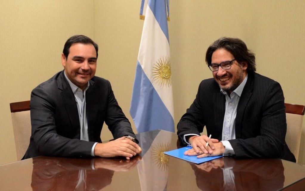 Gustavo Valdés con Germán Garavano. (Foto: @gustavovaldesok)