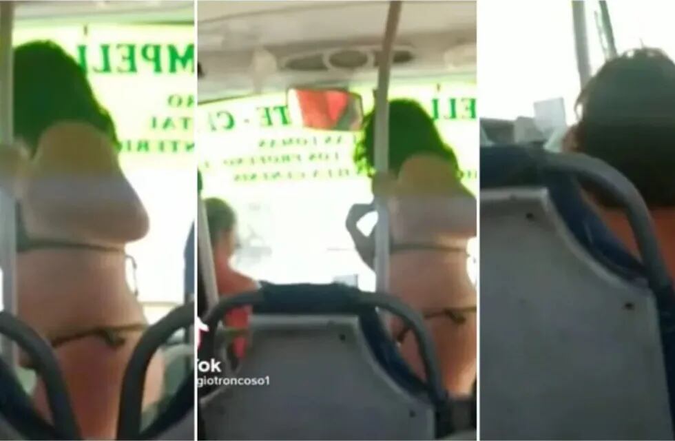 Es viral en TikTok: una mujer subió a un colectivo en ropa interior en medio de las altas temperaturas