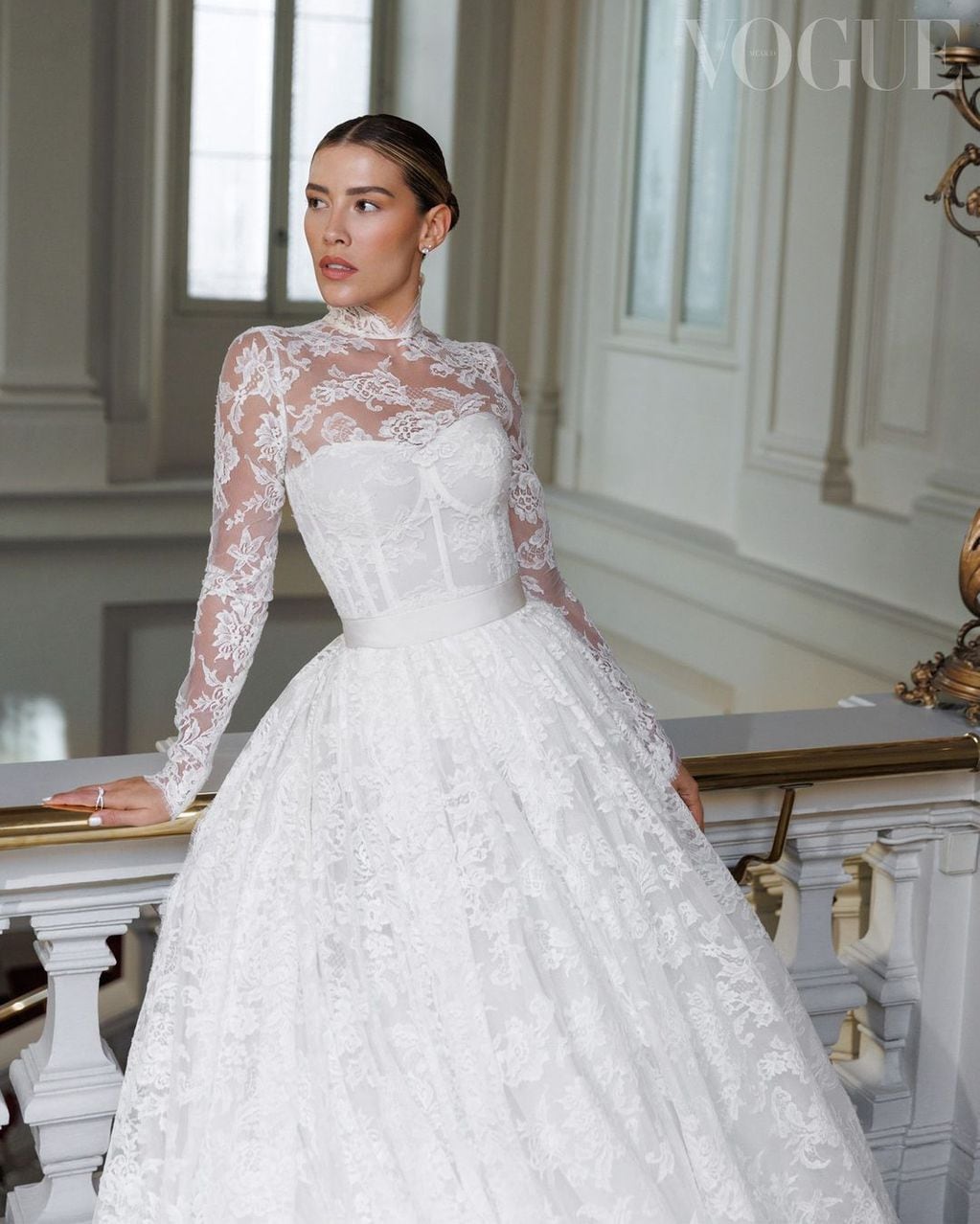 Tul y encaje: el vestido soñado de la hija de Luis Miguel para su casamiento