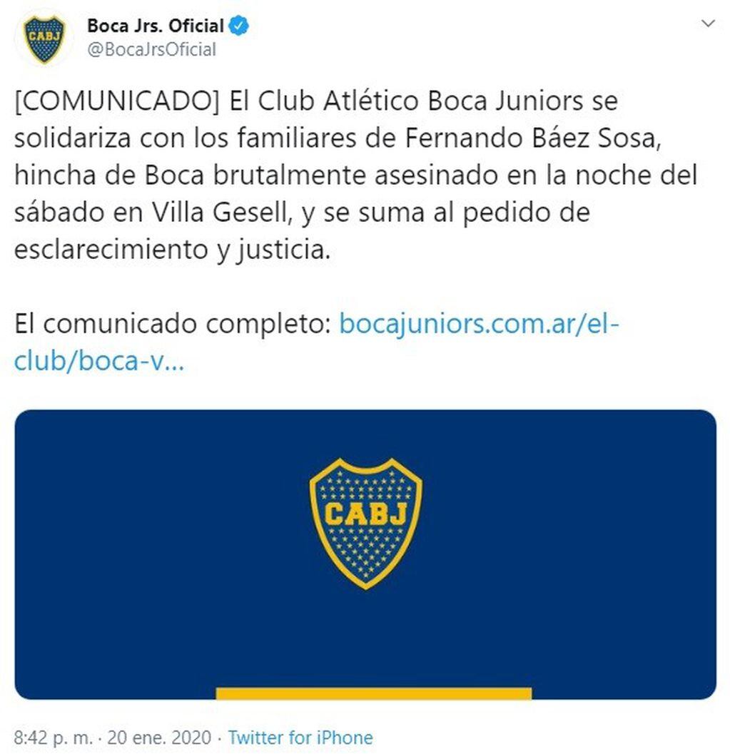 (Twitter: @BocaJrsOficial)