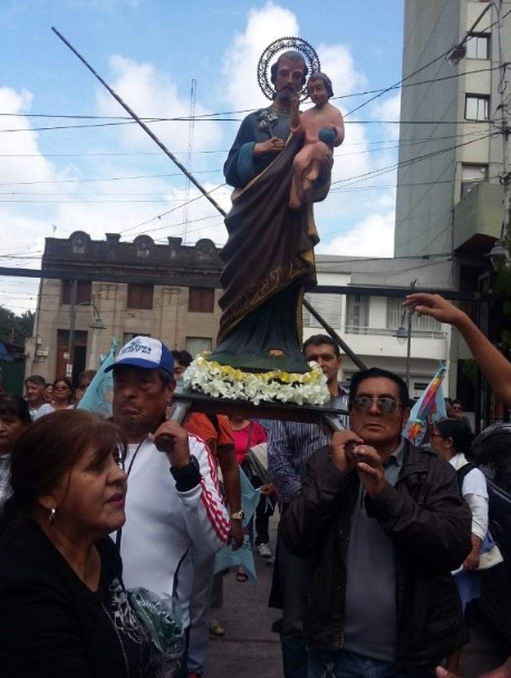 La imagen de San José, de Perico, en su reciente visita a San Salvador de Jujuy.