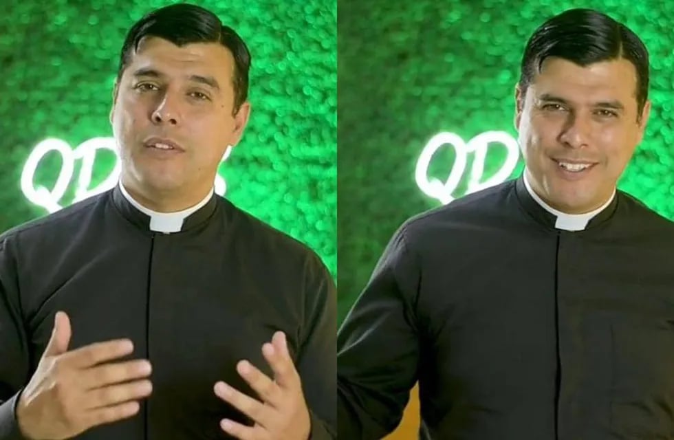 Capturas del video del sacerdote uruguayo, Jorge Vargas, en TikTok
