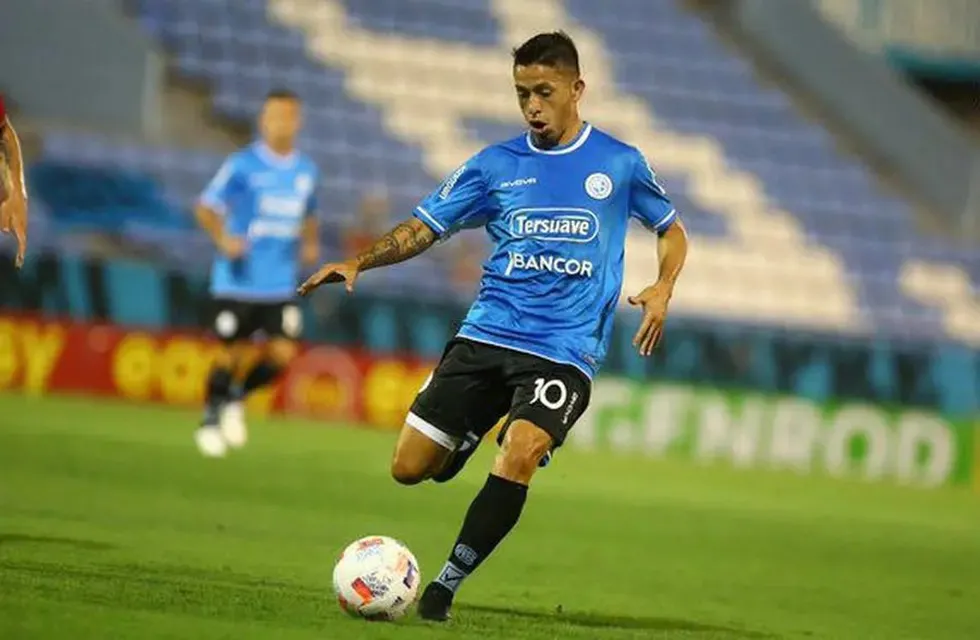 Mariano Miño, que se recupera de una rotura de ligamentos, es uno de los jugadores que pueden volver en Belgrano en el próximo partido ante Sarmiento en Córdoba