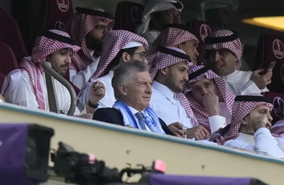 Mauricio Macri en el partido de Argentina ante Arabia Saudita (Aníbal Greco/LaNación).