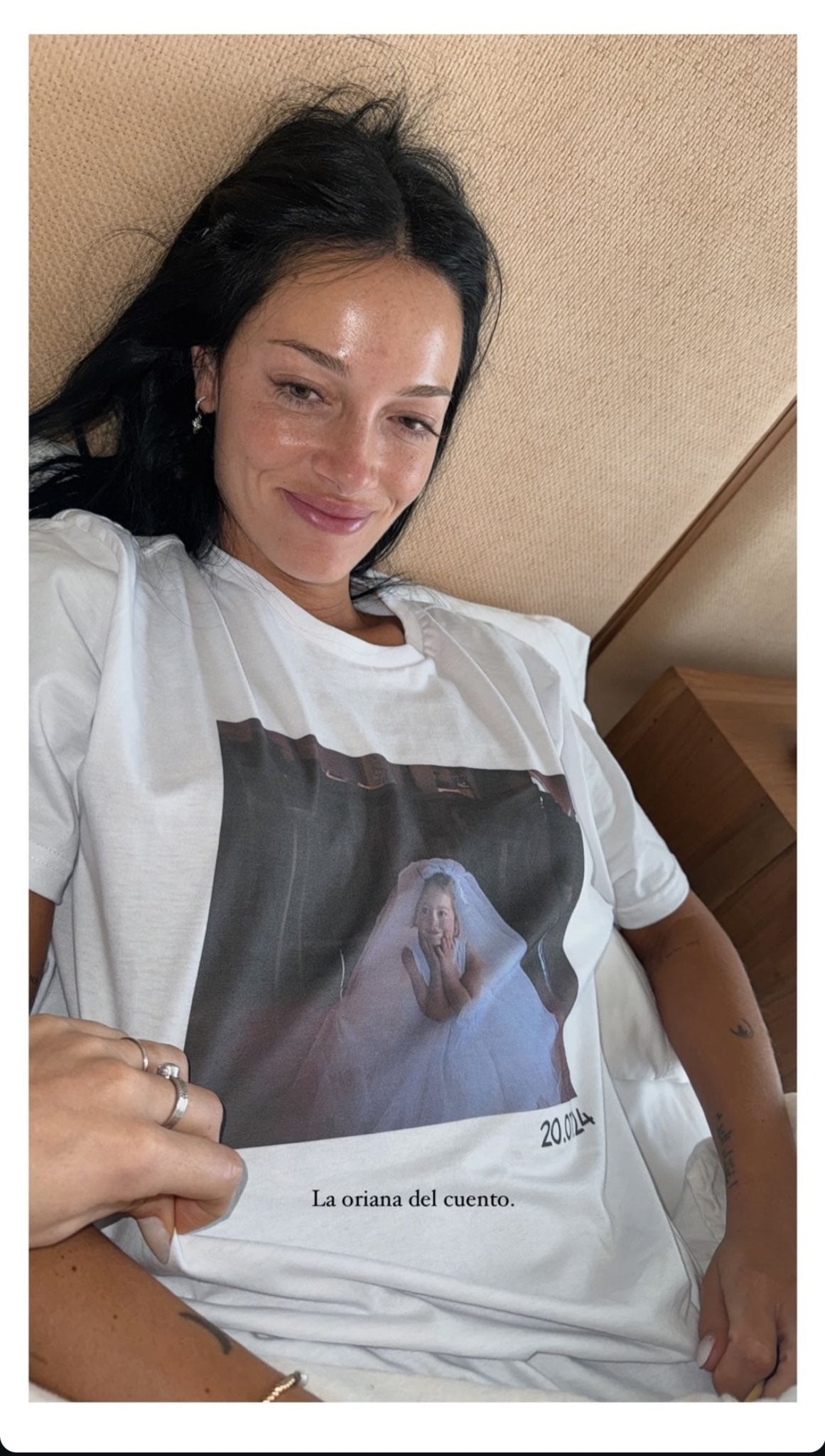 Oriana Sabatini usó una remera con un meme el día de su casamiento con Paulo Dybala