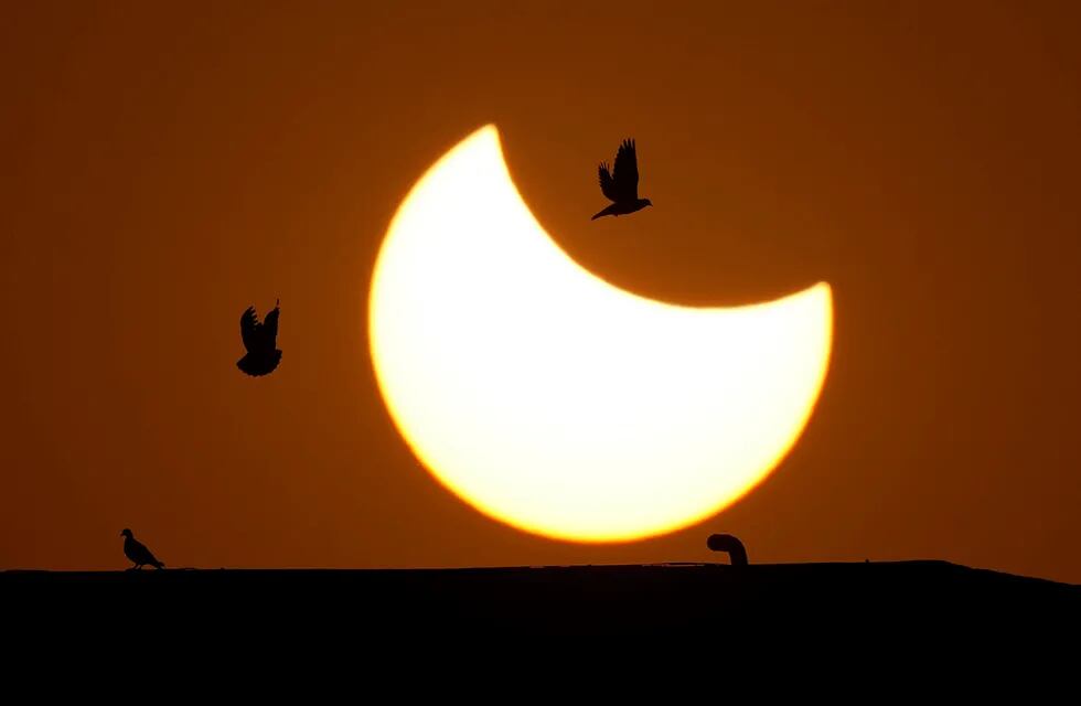 Eclipse parcial de sol.