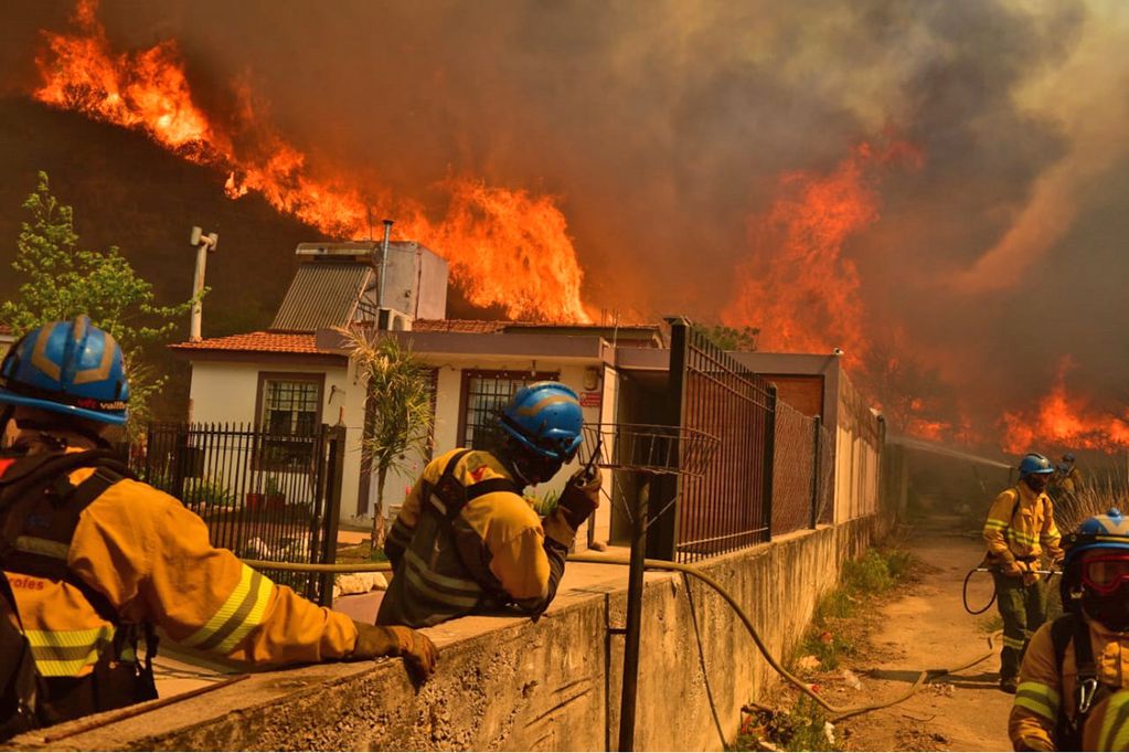 Incendios en Córdoba: desesperante situación en la zona sur de Punilla. (José Hernández/La Voz)