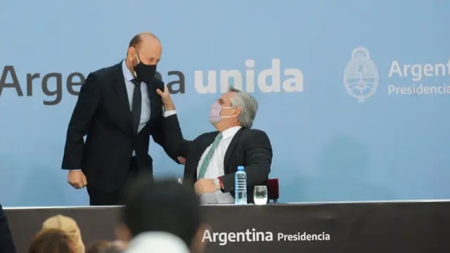 Gildo Insfrán junto a Alberto Fernández