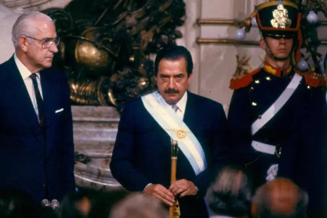 Raúl Alfonsín, el primer Presidente en el regreso de la democracia, en 1983.