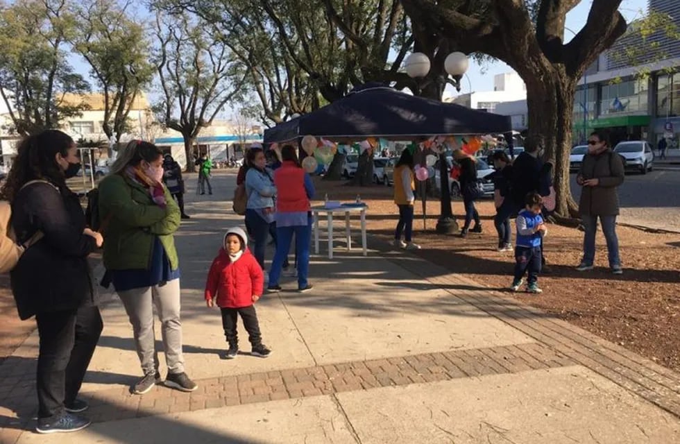 Protesta de jardines maternales en Rafaela