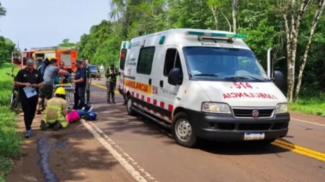 Accidente vial en Puerto Iguazú dejó un saldo de cinco personas heridas