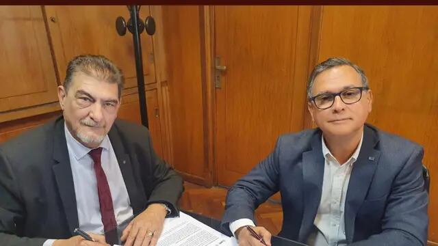 El Dr. Rubén Geneyro, Presidente del INTI y el Ing. Rubén Soro,  Rector de UTN, firmaron el convenio.