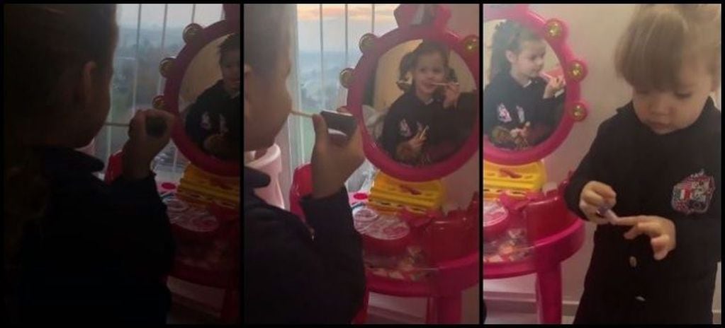 Wanda Nara compartió un tierno video de que hijas