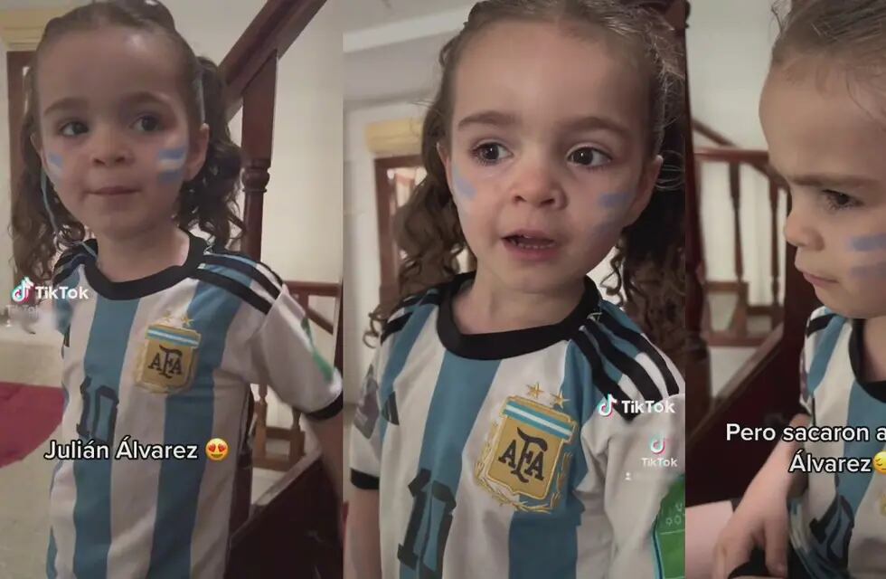 La niña argentina mostró todo su amor por Julián Álvarez.