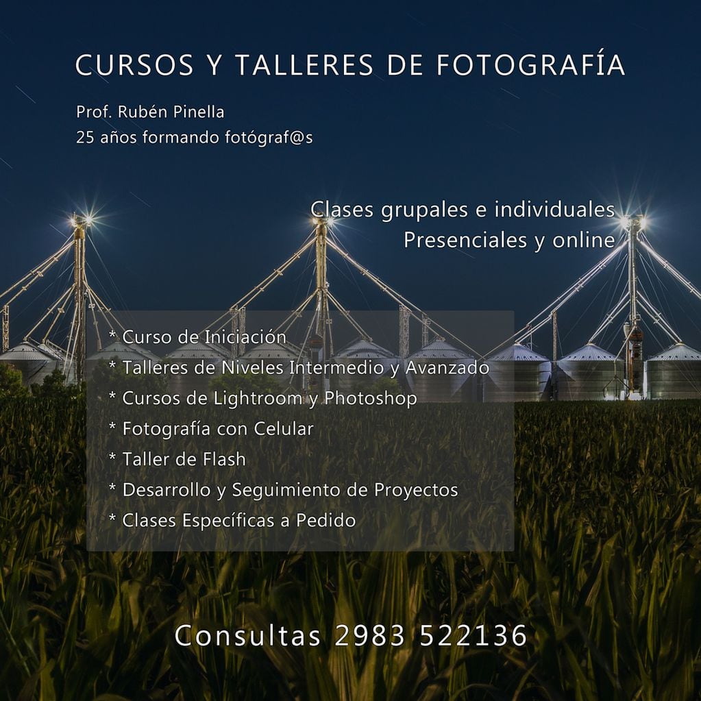 res Arroyos, abierta las inscripciones para los Cursos y talleres de Fotografía de Rubén Pinella