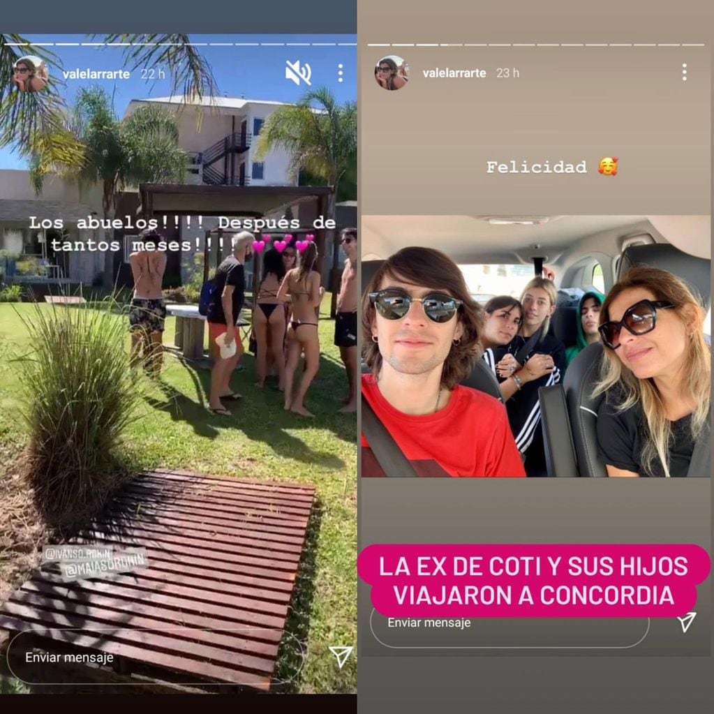 Historias que Valeria Larrarte  subió a su Instagram