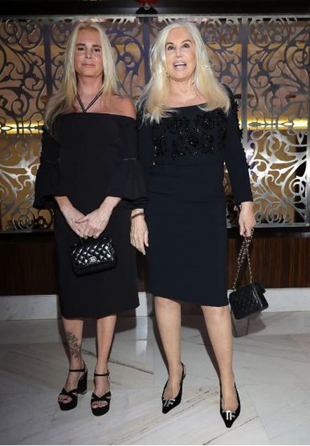 Susana Giménez junto a su hija Mercedes Sarrabayrrouse en la cena de gala organizada por los reyes de España
