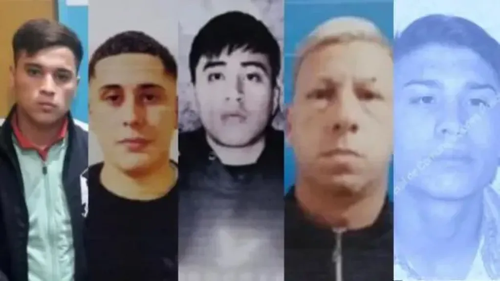 Los cinco detenidos que se fugaron de la comisaría de Lanús.