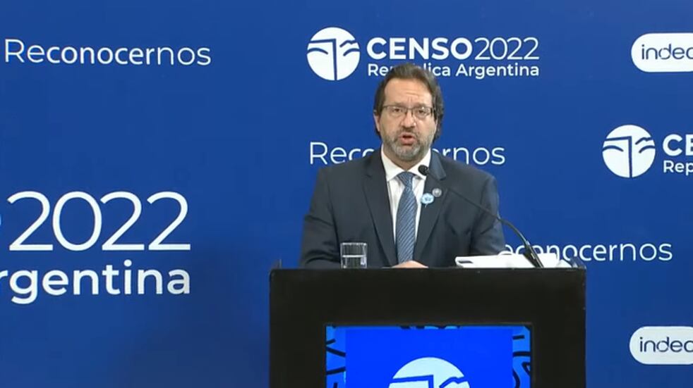 Marco Lavagna, titular del Indec, informó cómo se desarrolla el operativo del Censo 2022. (Télam)