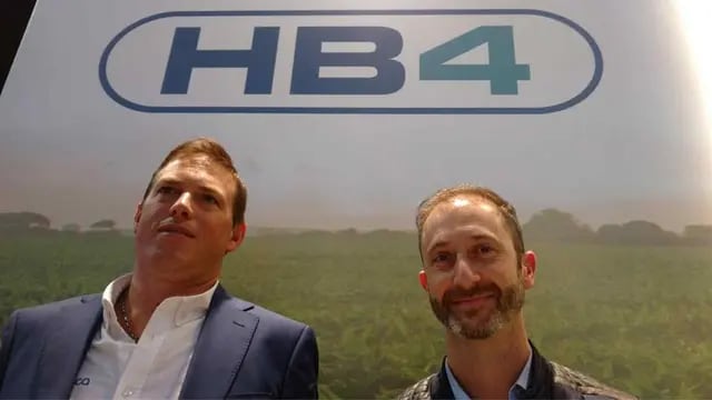 INNOVADORES. Martín Mariani, gerente de Verdeca; y Federico Trucco, CEO de Bioceres; entusiasmados ante la aprobación del gen HB4 en China. (LA VOZ)