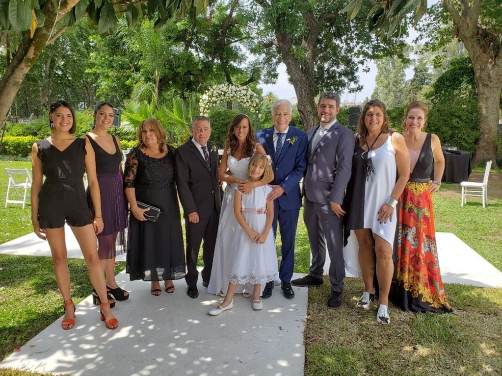 El día de la boda de Alberto Cormillot con Estefanía Pasquini.