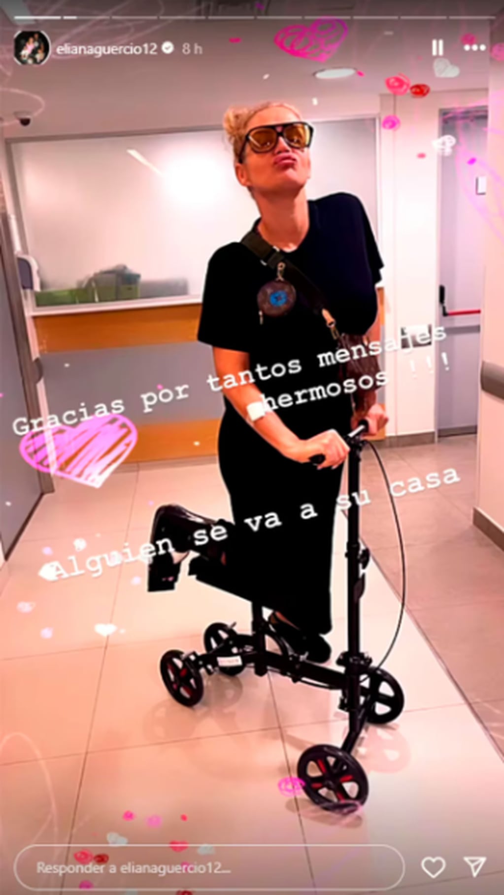 Eliana Guercio habló de su rehabilitación después de la fractura.